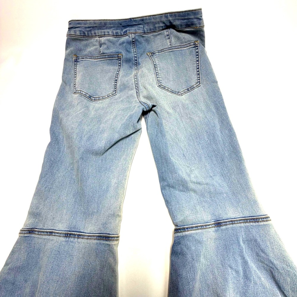 Free People We The Free Extreme Flare Bell Bottom Jeans 28 Boho - Picture 8 of 12